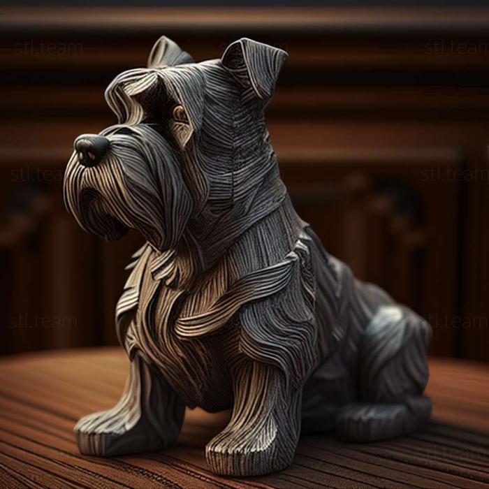 3D model Zwergschnauzer dog (STL)